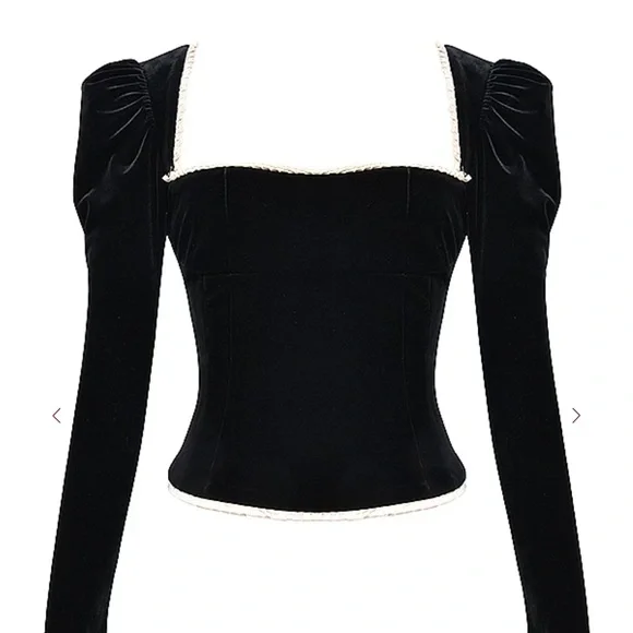 House of CB NOA Black Velvet Corset - Picture 7 of 11